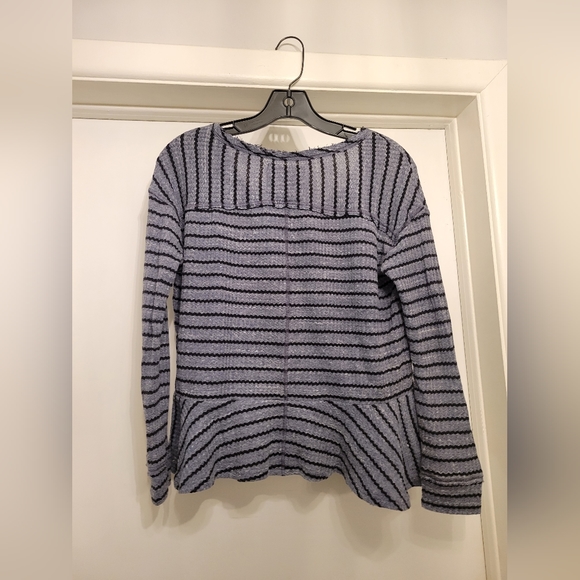 Free People Stripe Peplum Top - Picture 9 of 10